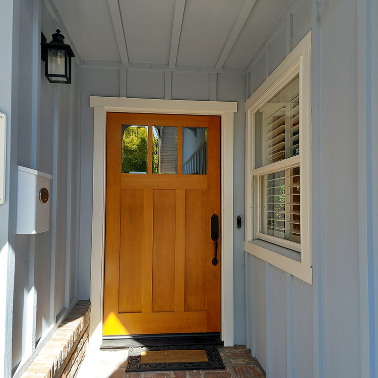 Replaced front door when working on whole house remodel in San Jose