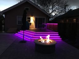 Custom deck with LED lights built by Jack Cannon General Contractor Silicon Valley