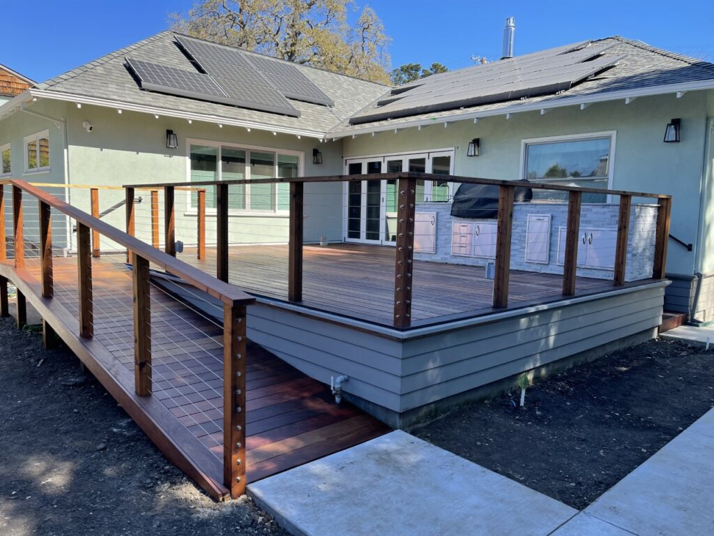 Custom deck built and designed by Jack Cannon General Contractor Lynstar in Menlo Park