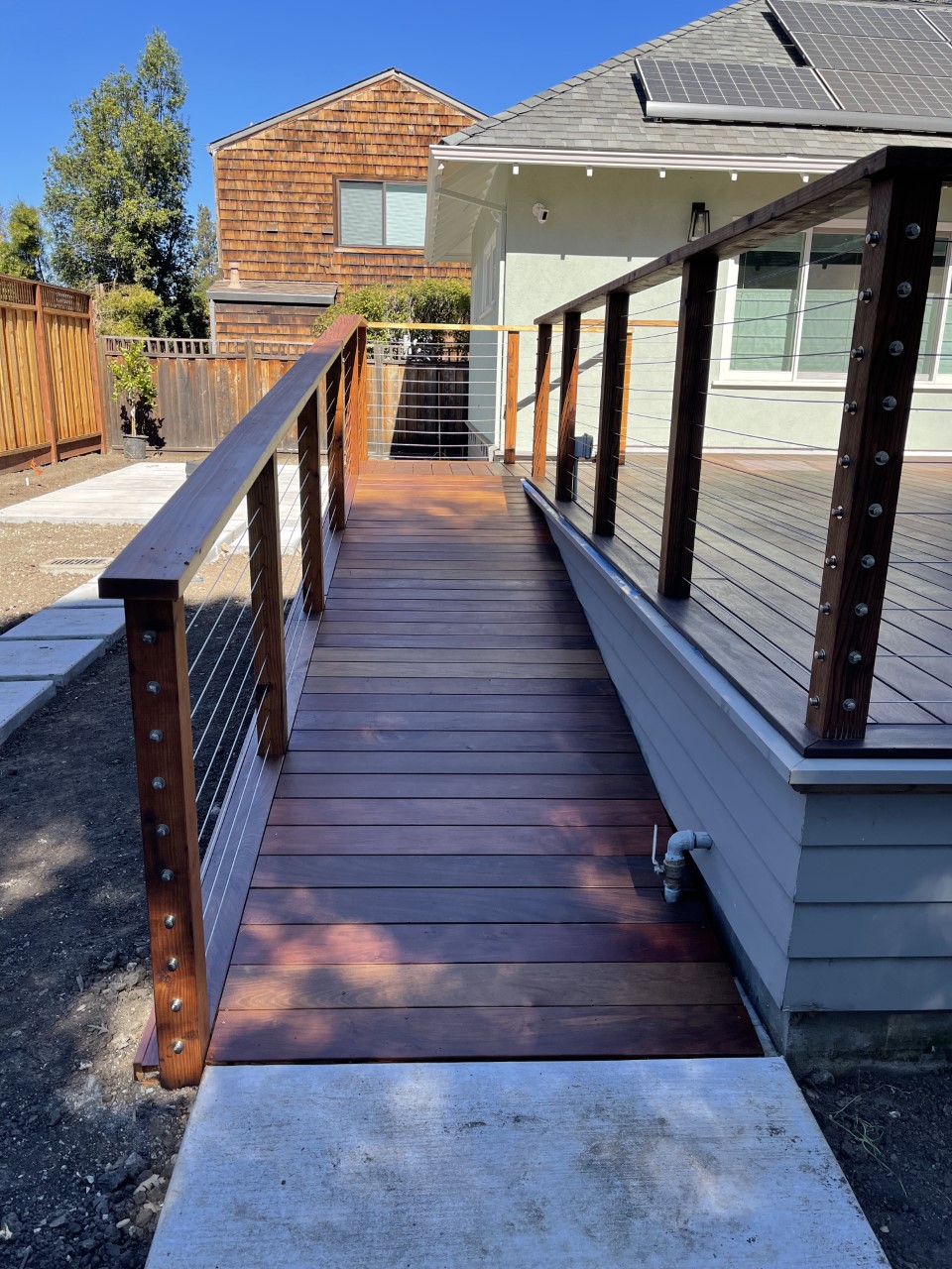 Custom ramp built for outdoor kitchen and BBQ area by Jack Cannon General Contractor with Lynstar Enterprises
