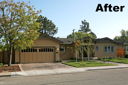 The exterior after on remodeled house in Mountain View by Jack Cannon General Contractor Lynstar