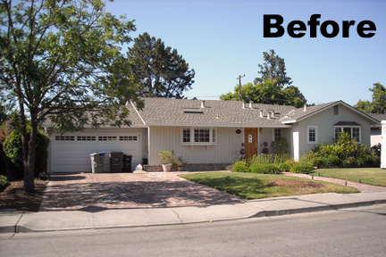 The exterior before house remodeled in Mountain View by Jack Cannon General Contractor Lynstar