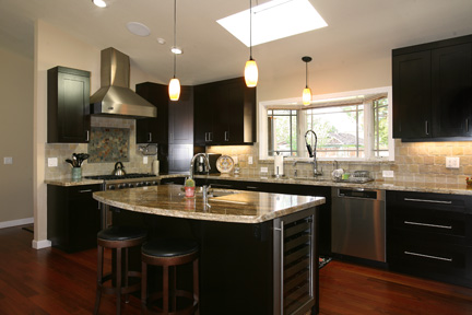 View of remodeled kitchen as part of the completely remodeled house in Mountain View by Lynstar Jack Cannon General Contractor