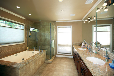 Remodeled bathroom as part of the completely remodeled house in Mountain View by Lynstar Jack Cannon General Contractor