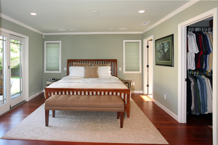 Remodeled master bedroom as part of the completely remodeled house in Mountain View by Lynstar Jack Cannon General Contractor